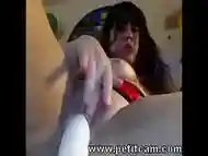 Stunning Webcam Brunette Dildo Masturbation